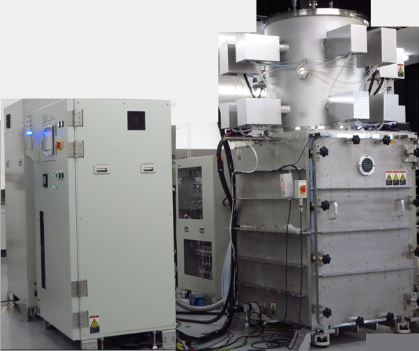 High-temperature resistive heating furnace under vacuum or inert gas atmosphere